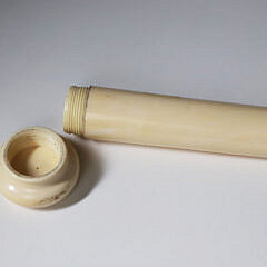 Whaler Made Screw Knob Narwhal Walking Stick, 18th Century