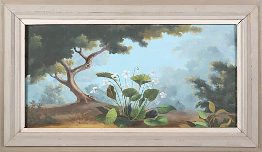 Paul Crosthwaite Oil On Board White Floral Landscape