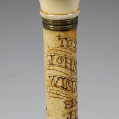 Whaler Made “USS Kearsarge” Walking Stick, circa 1864