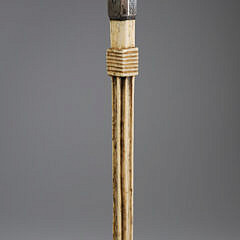 Whaler Made Crown Grip Walking Stick, early 19th Century