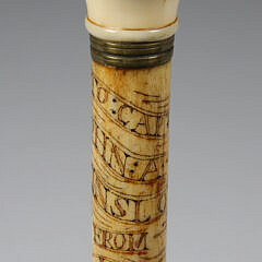 Whaler Made “USS Kearsarge” Walking Stick, circa 1864