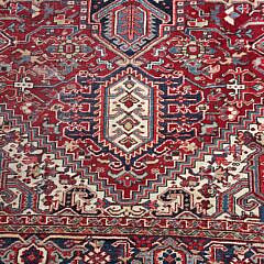 Vintage Hand Knotted Wool Heriz Oriental Carpet, circa 1930s
