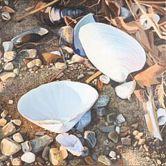 Carol Sims Acrylic On Canvas "Sea Shells"