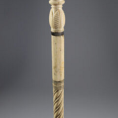 Whaler Made Clenched Fist With Dowel Walking Stick, early 19th Century