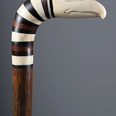 Whale Made Eagle Head Cane, 19th Century