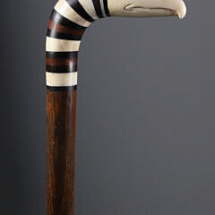 Whale Made Eagle Head Cane, 19th Century