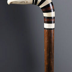Whale Made Eagle Head Cane, 19th Century