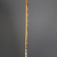 Whaler Made Crown Grip Walking Stick, early 19th Century
