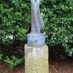 David Hostetler Patina Bronze Stylized Female Sculpture