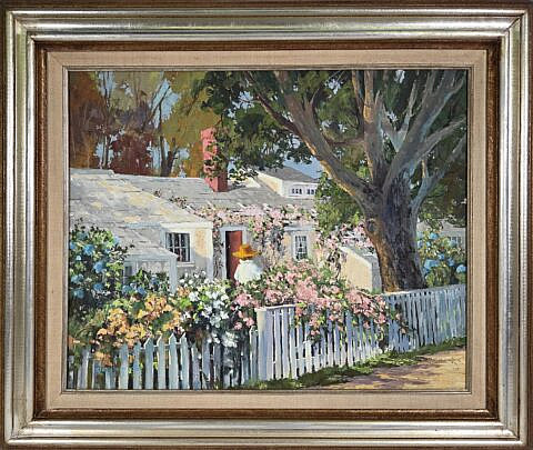 1-5518 Helen Potter Oil Sconset Cottage A