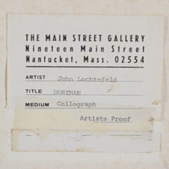 John Lochtefeld Artist’s Proof Callograph “Doryman” Print