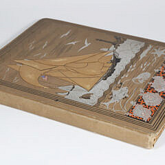 Sailboat Scrapbook with Polychromed Embossed Cover