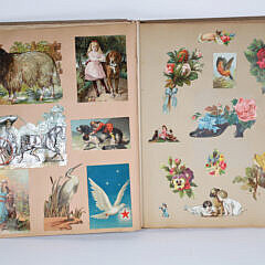 Sailboat Scrapbook with Polychromed Embossed Cover