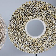 Two Bali Cowrie Shell Bi’s on Custom Stands