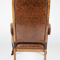 Victorian Mahogany Leather Upholstered Reclining Armchair