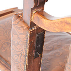 Victorian Mahogany Leather Upholstered Reclining Armchair