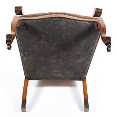 Victorian Mahogany Leather Upholstered Reclining Armchair