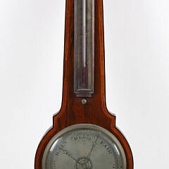 Fresolili Frowbridge Inlaid Mahogany Banjo Barometer, 19th Century