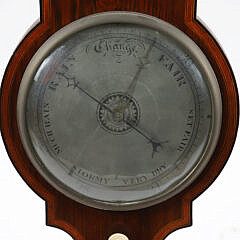 Fresolili Frowbridge Inlaid Mahogany Banjo Barometer, 19th Century