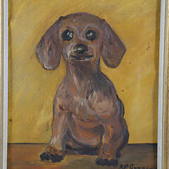 Peter Guarino Oil “Portrait of a Dachshund Hound”
