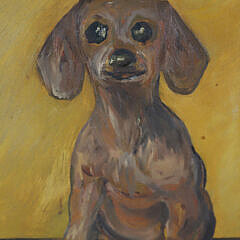 Peter Guarino Oil “Portrait of a Dachshund Hound”
