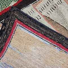 Antique Schooner Hooked Rug