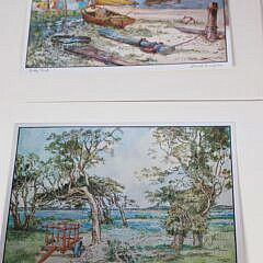 Lionel Barrymore “Masterpiece Color Etching Prints” Folio with 4 Prints