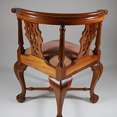 Georgian Style Mahogany Corner Chair, 20th Century