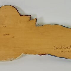 David Small Carved & Painted Folk Art Nantucket Pirate Plaque