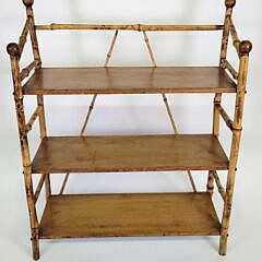 Antique 19th Century Bamboo Table Top Shelf Etagere