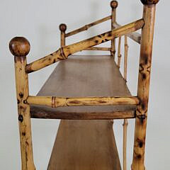 Antique 19th Century Bamboo Table Top Shelf Etagere