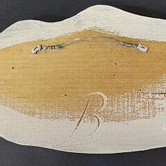 Folk Art Carved and Painted Moby Dick Sperm Whale Plaque