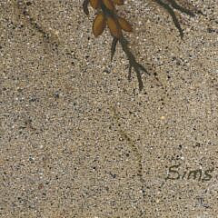 Carol Sims Acrylic on Canvas “Bluefish Lure”, circa 1985