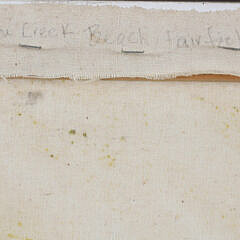 Carol Sims Acrylic on Canvas “Bluefish Lure”, circa 1985