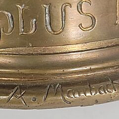 Adolphe Maubach French Bronze Figural Bacchanalian Decorated Tankard Mug
