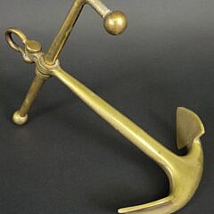 Vintage Solid Brass Anchor Paperweight Decoration