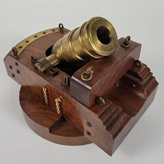 Two Miniature Brass Models of 18th and 19th C. Military Siege Mortar Cannons