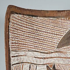 Vintage Nanojin Australian Aboriginal Tree Bark Tribal Painting