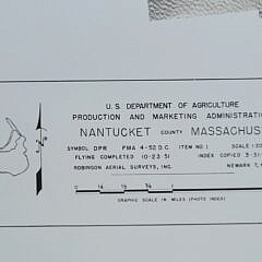 Vintage Mid Century Nantucket Island Aerial Photograph Collage Map