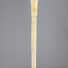 Whale Man Made Whale Bone and Antique Whale Ivory Twist Carved Walking Stick, 19th Century