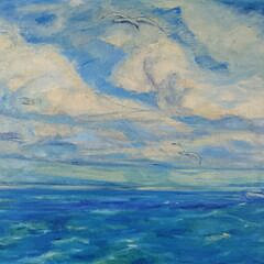 Maud Millicent Greenwood Clapp “The Wake” Nantucket Seascape Painting