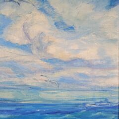 Maud Millicent Greenwood Clapp “The Wake” Nantucket Seascape Painting
