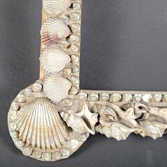 Antique 19th C. Folk Art Shell Encrusted Picture Frame