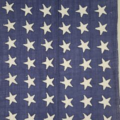 Vintage World War Two Era 48 Star United States American Flag