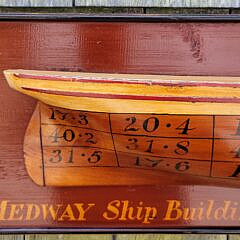 Vintage Paint Decorated Osprey 1856 Shipbuilder’s Half Hull Model