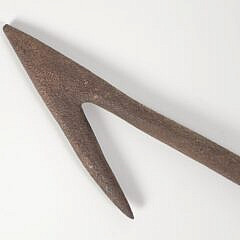 19th C. Wrought Iron Single Flue Whaling Harpoon Gaff