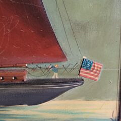 Vintage Windjammer Margaret Johnson Eastport Maine Nautical Advertising Sign