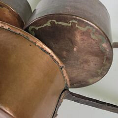 Collection of Seven Pieces of Antique French Copper Cookware