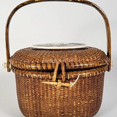 Vintage 1976 Paul Whitten Nantucket Basket Purse