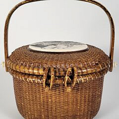 Vintage 1976 Paul Whitten Nantucket Basket Purse